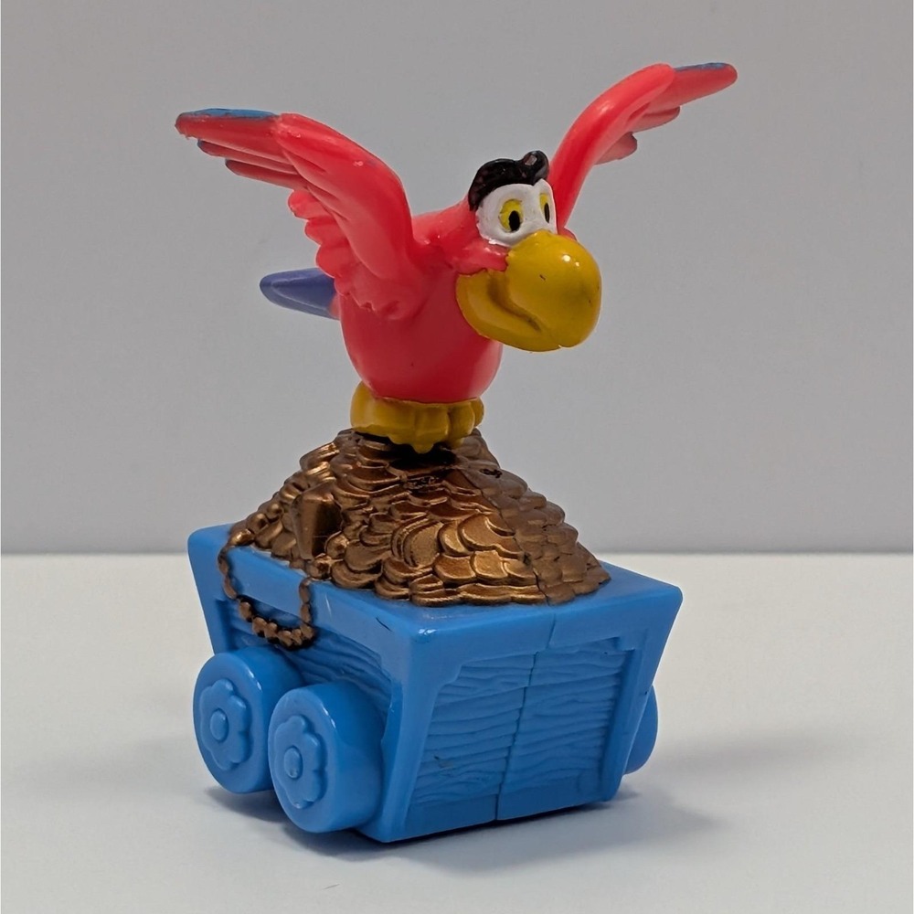 Vintage Disney Iago Blue Cart Rolling Aladdin - McDonalds Happy Meal Toy 1996